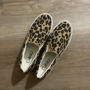 Leopard Print Slip On Shoes